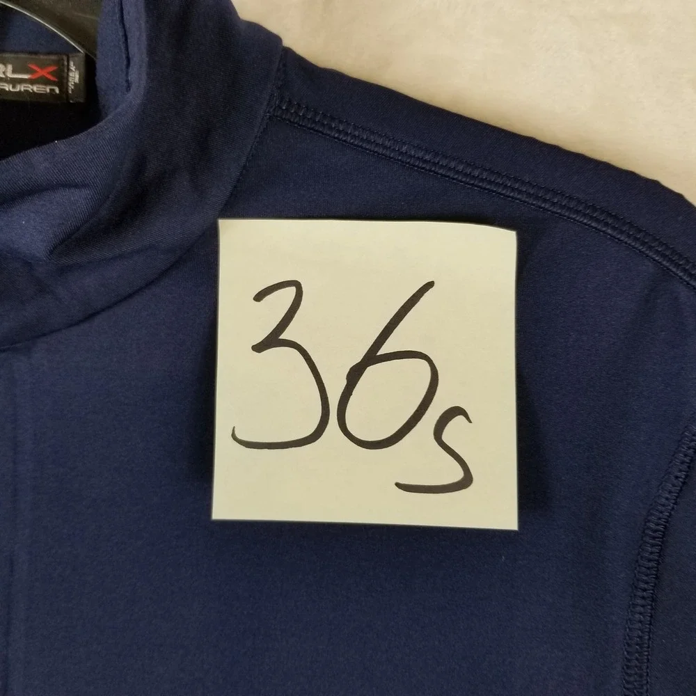 RLX Ralph Lauren Quarter Zip Mens Medium Blue 2016 Ryder Cup Hazeltine Pullover